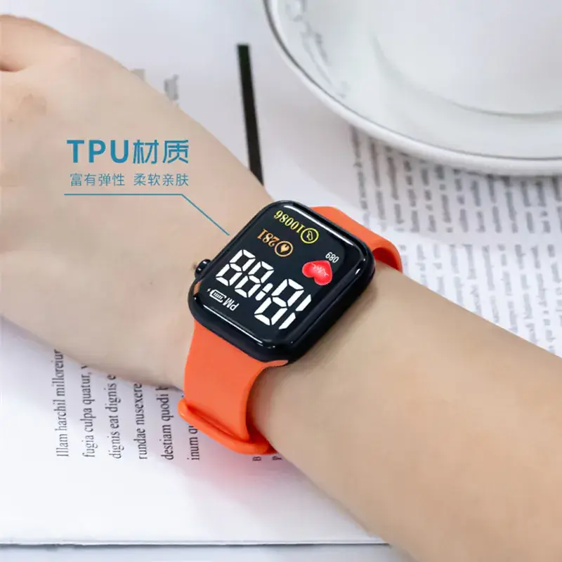 Digital Sports Watch for Kids with LED Band & Water Resistant