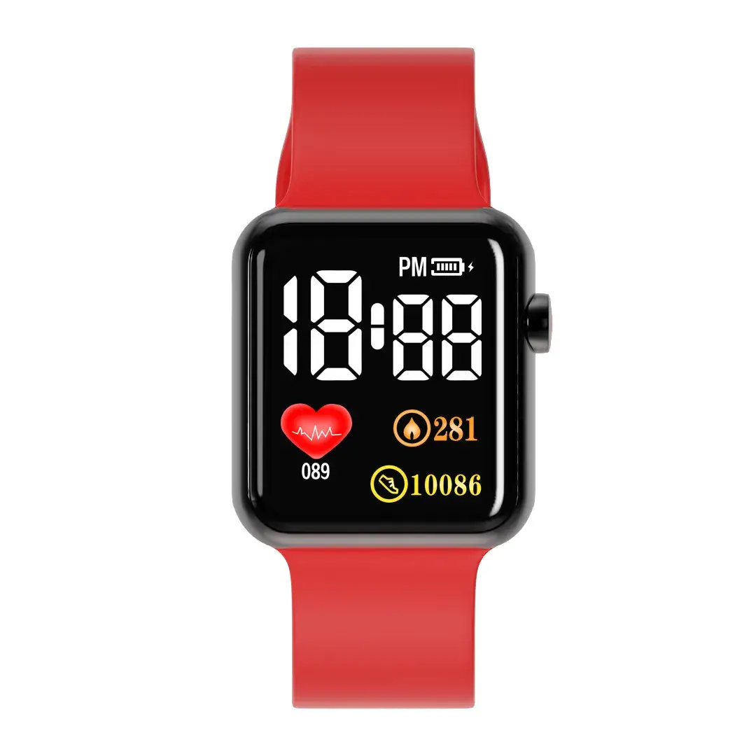 Digital Sports Watch for Kids with LED Band & Water Resistant