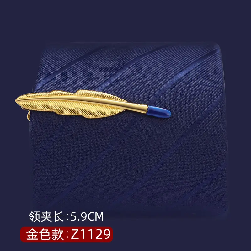 Silver Tie Clip with Blue Gemstone 5.6cm Laser - Image 10