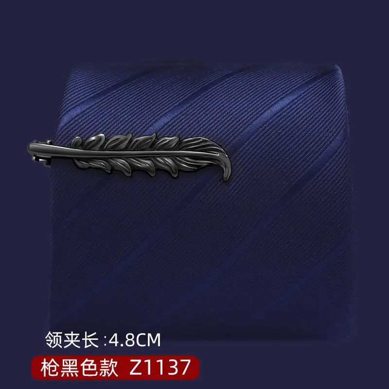 Silver Tie Clip with Blue Gemstone 5.6cm Laser - Image 13