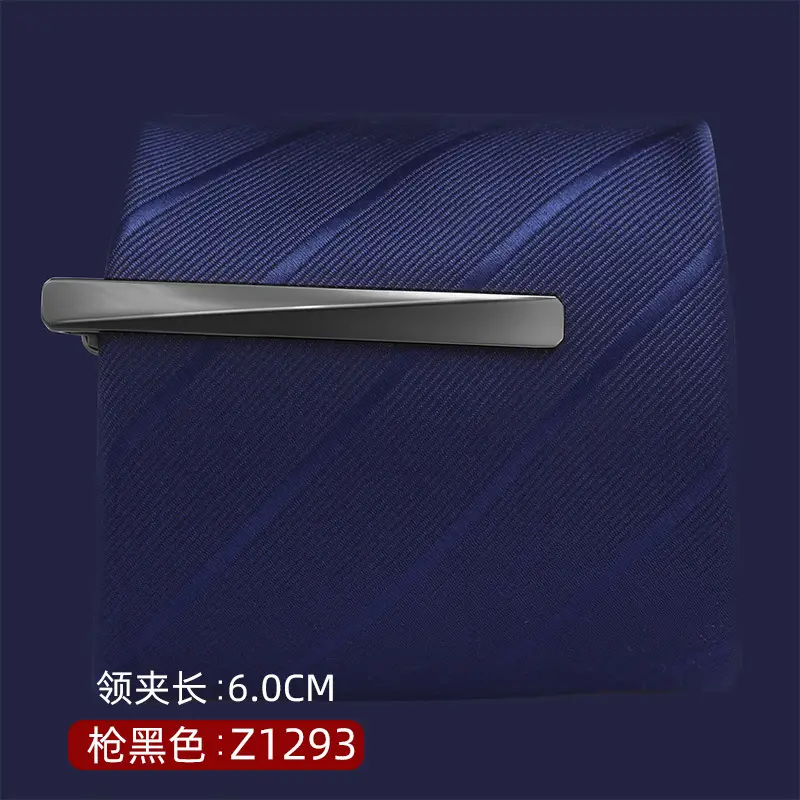 Silver Tie Clip with Blue Gemstone 5.6cm Laser - Image 30