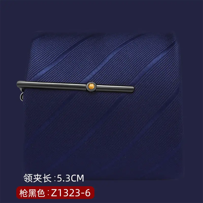 Silver Tie Clip with Blue Gemstone 5.6cm Laser - Image 47