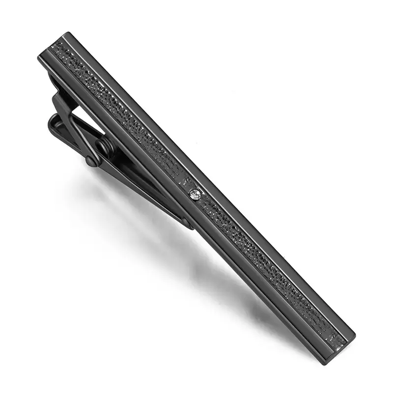 Silver Tie Clip with Blue Gemstone 5.6cm Laser - Image 57