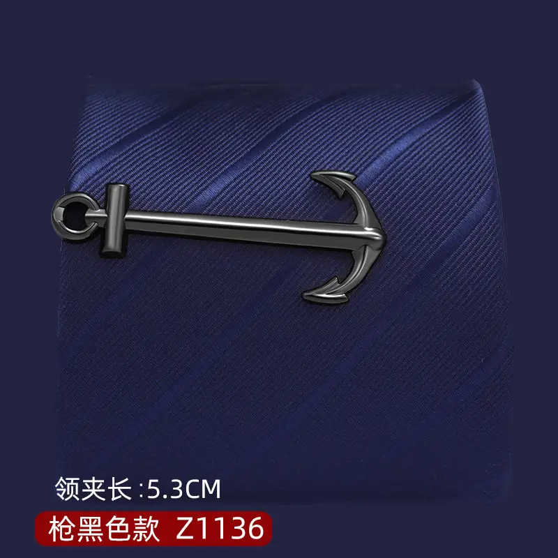 Silver Tie Clip with Blue Gemstone 5.6cm Laser - Image 6