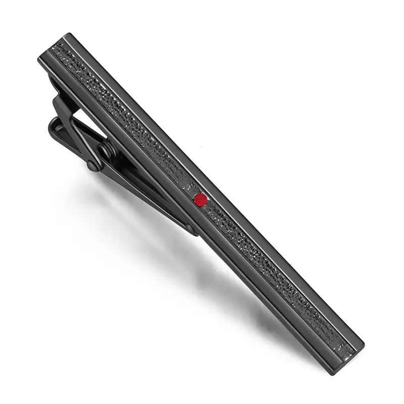 Silver Tie Clip with Blue Gemstone 5.6cm Laser - Image 59