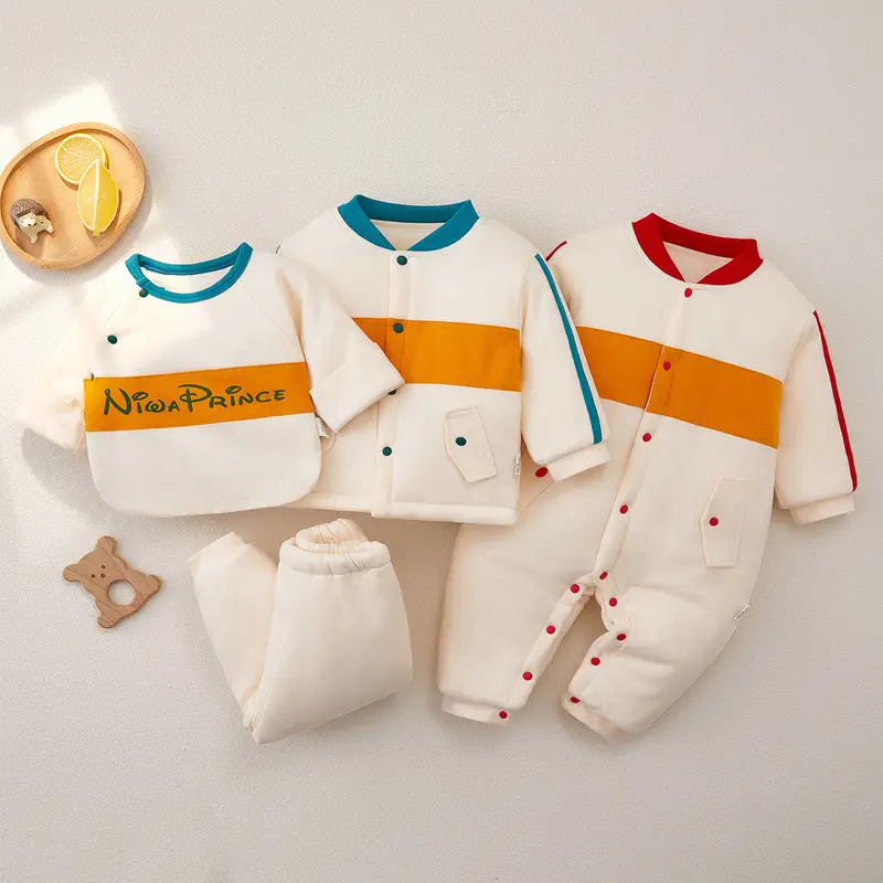 Baby Outgoing Suit Thick Cotton Padded for Newborns - Image 4