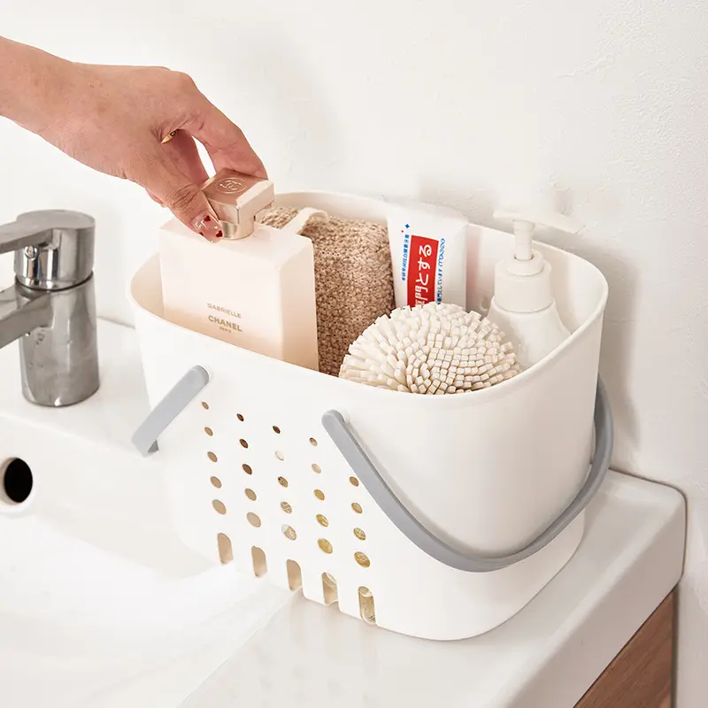Japanese Plastic Portable Wash Basket Bath Storage Basket - Image 4