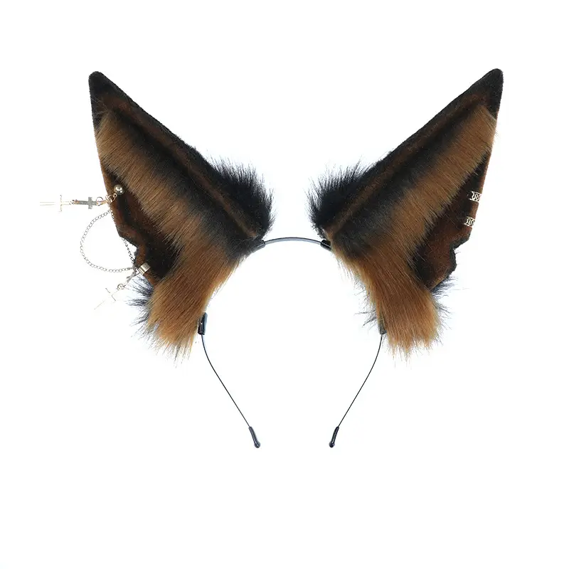Anubis Wolf Headband B Plush Beast Ear Hair Accessory - Image 14