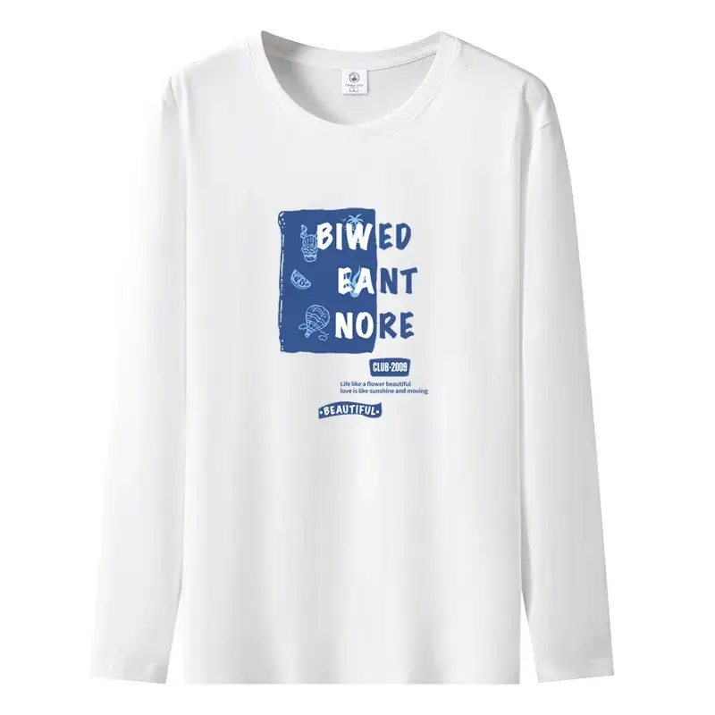 Pure Cotton Long Sleeve T-Shirt White Large - Image 11