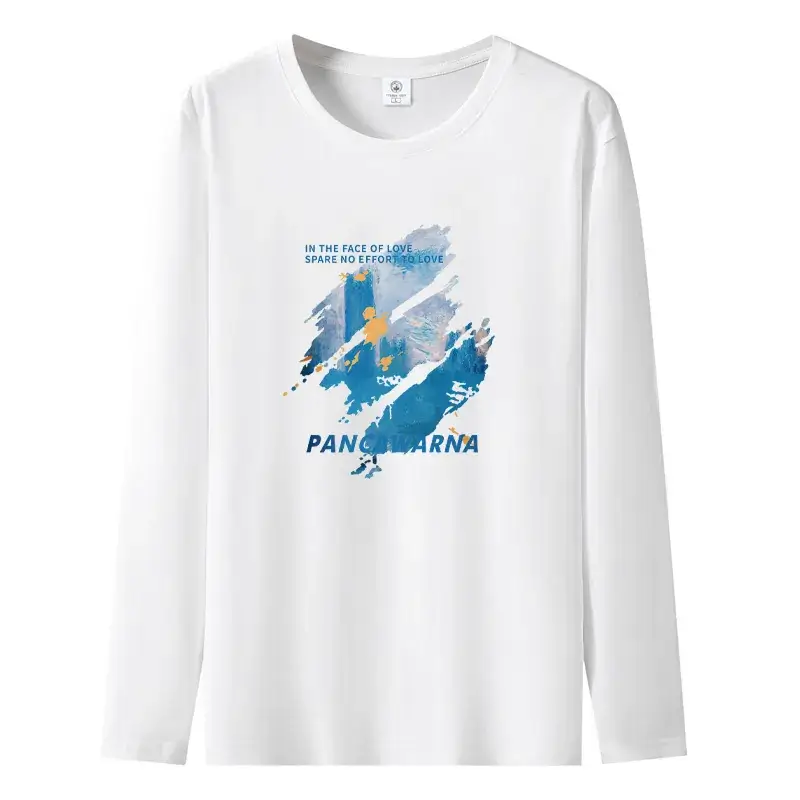 Pure Cotton Long Sleeve T-Shirt White Large - Image 29