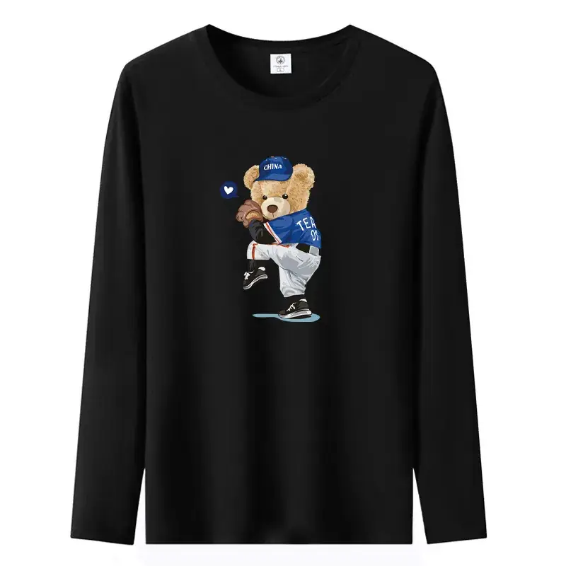 Pure Cotton Long Sleeve T-Shirt White Large - Image 14