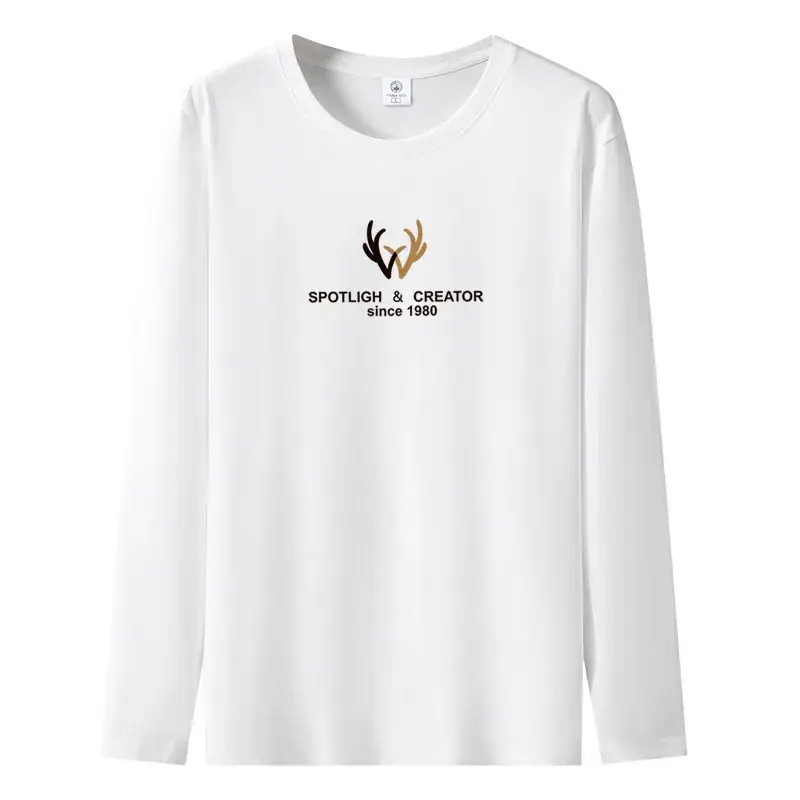 Pure Cotton Long Sleeve T-Shirt White Large - Image 17