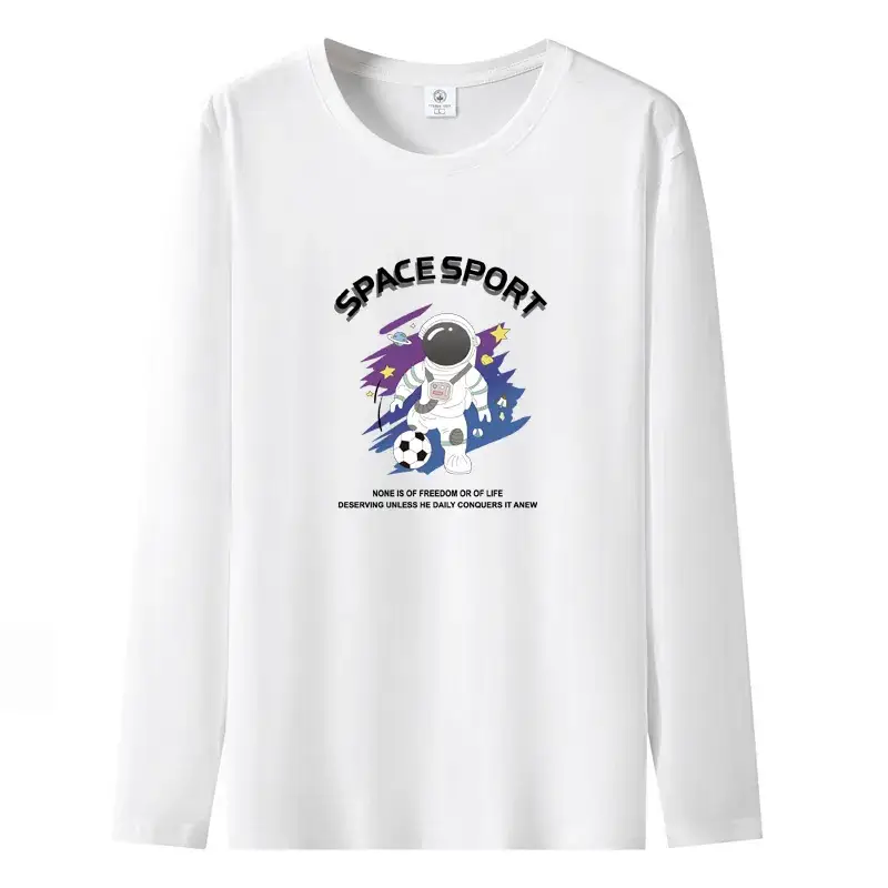 Pure Cotton Long Sleeve T-Shirt White Large - Image 22