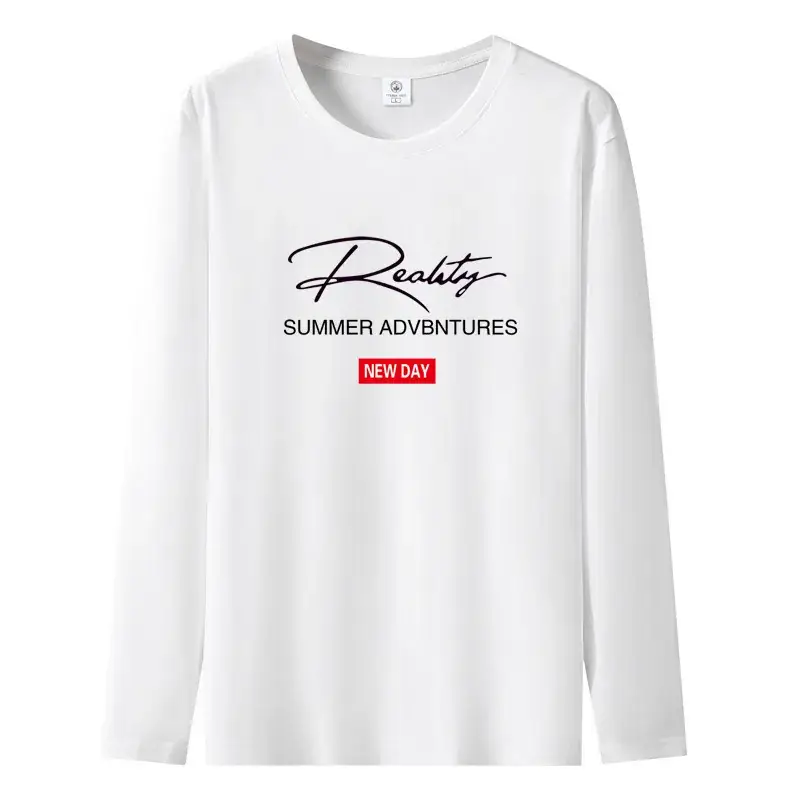 Pure Cotton Long Sleeve T-Shirt White Large - Image 24