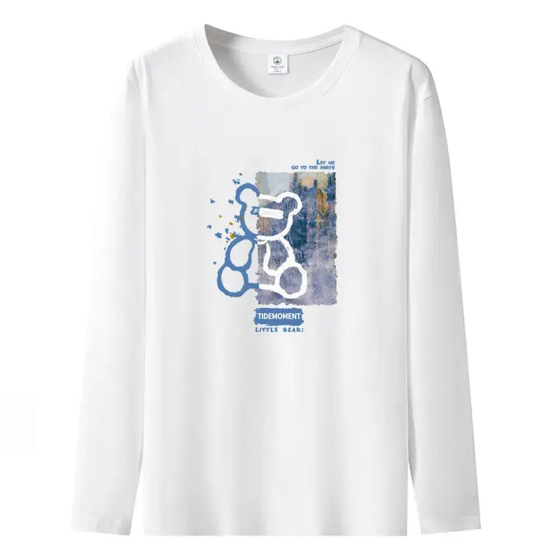 Pure Cotton Long Sleeve T-Shirt White Large - Image 25