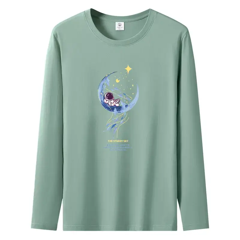 Pure Cotton Long Sleeve T-Shirt White Large - Image 9