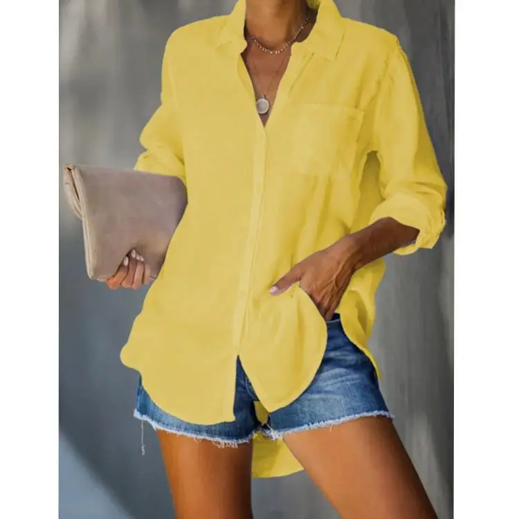 Women's Black Button Down Shirt Large Casual Loose Fit - Image 9