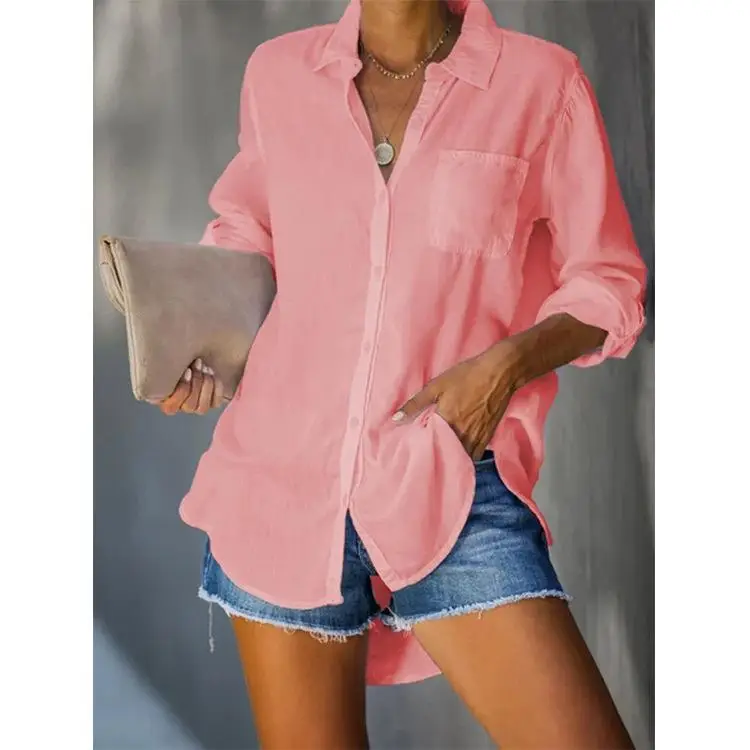 Women's Black Button Down Shirt Large Casual Loose Fit - Image 10