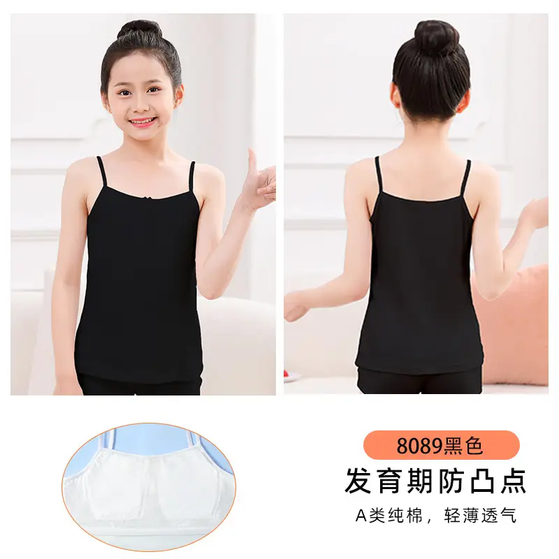 Girls' White I-Back Vest No Steel Rings Development Base - Image 7