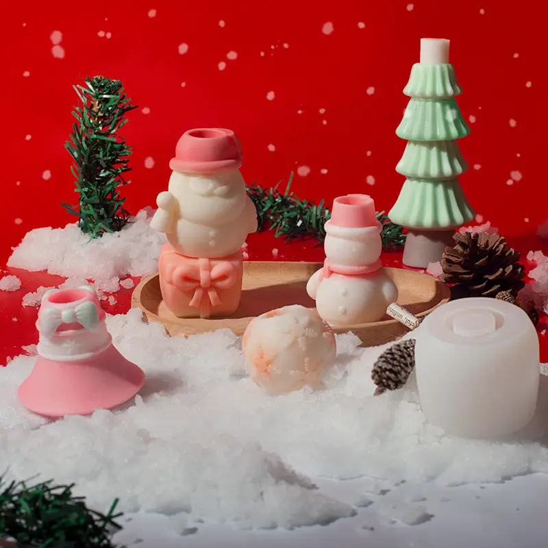 Christmas Aromatherapy Candle Mold Snowman Elk Set - Image 7