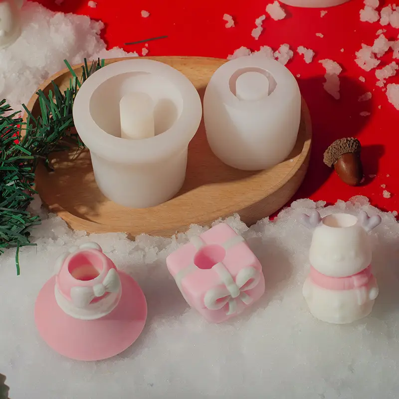 Christmas Aromatherapy Candle Mold Snowman Elk Set - Image 8