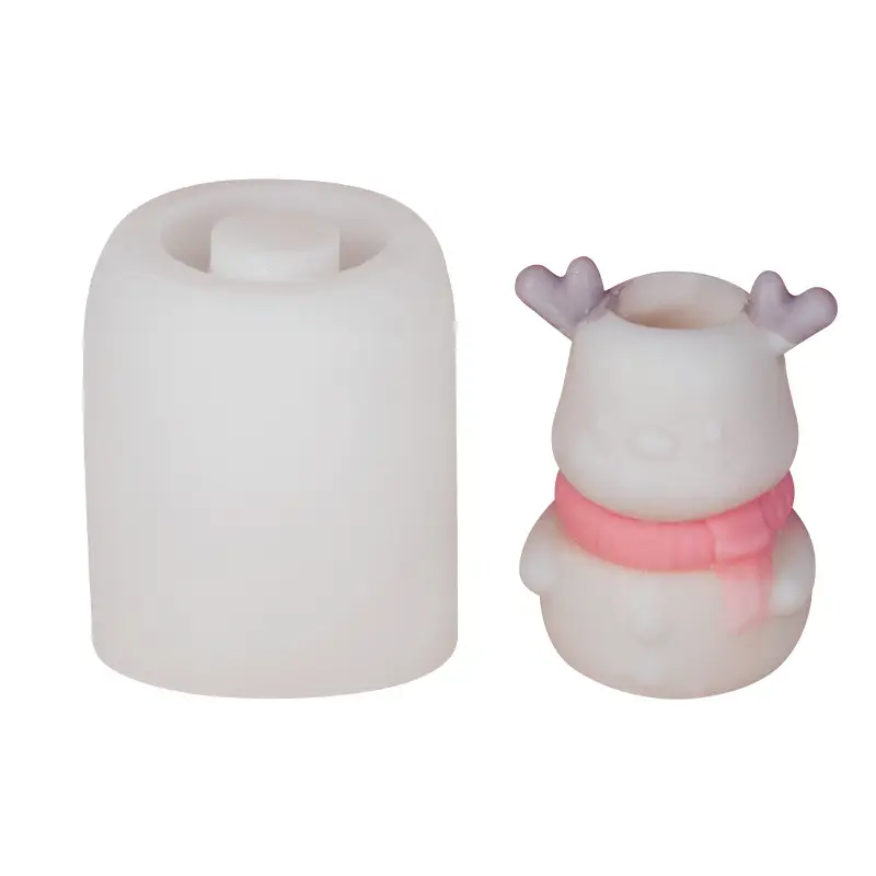 Christmas Aromatherapy Candle Mold Snowman Elk Set - Image 9