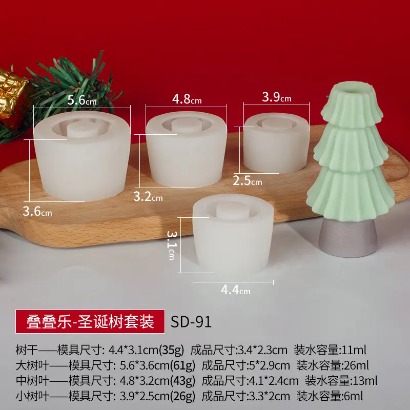 Christmas Aromatherapy Candle Mold Snowman Elk Set - Image 3