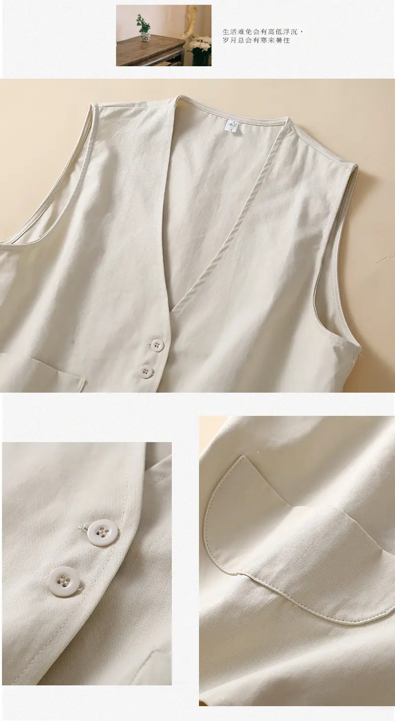 Women Sleeveless Cotton Vest 2026 Spring New Design — feature 10