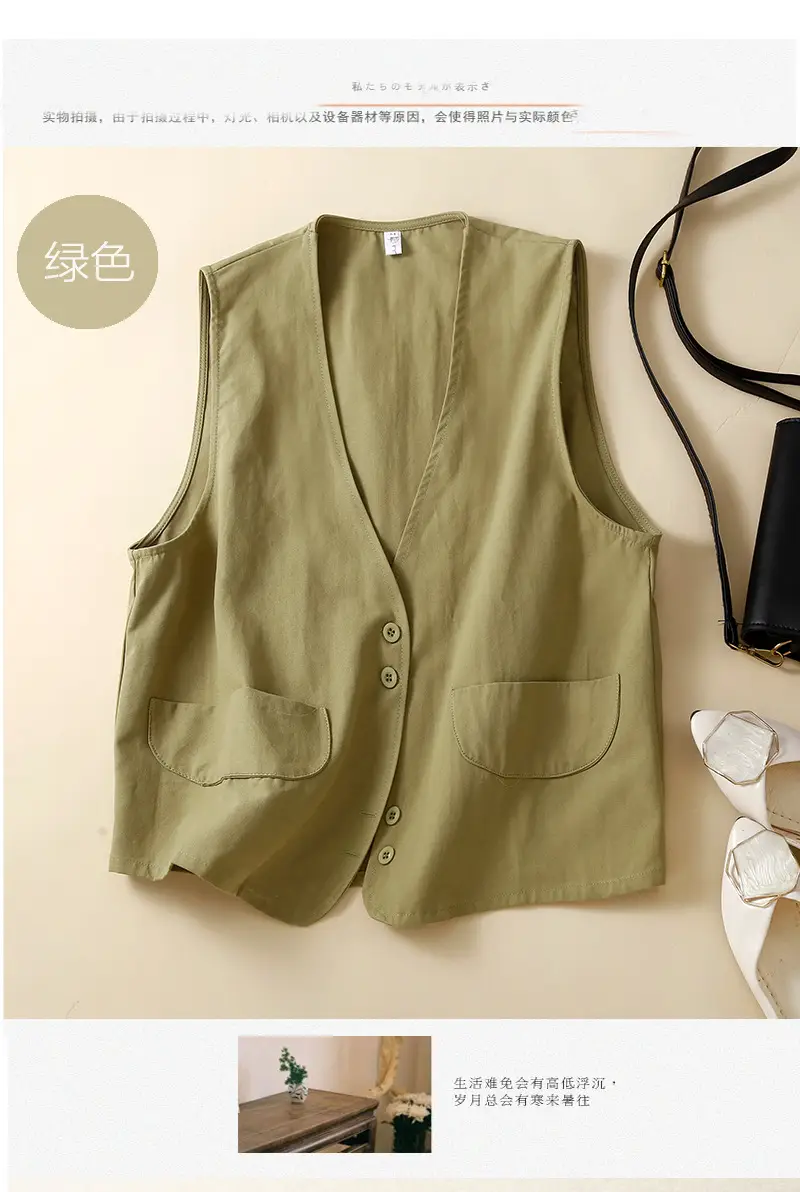 Women Sleeveless Cotton Vest 2026 Spring New Design — feature 16