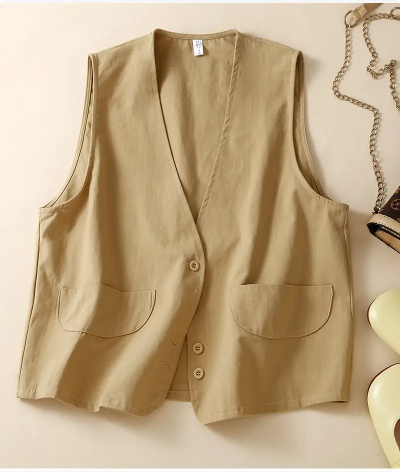 Women Sleeveless Cotton Vest 2026 Spring New Design — feature 2
