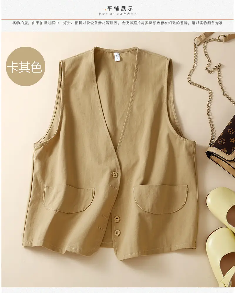 Women Sleeveless Cotton Vest 2026 Spring New Design — feature 4