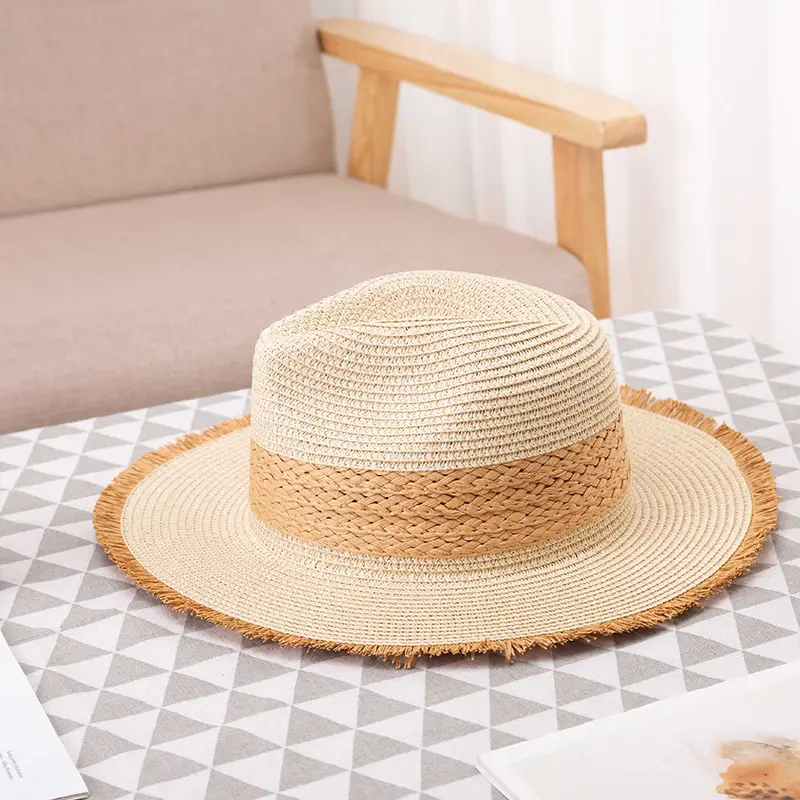 Women Straw Hat Summer Retro Large Bristle Sun Hat - Image 6