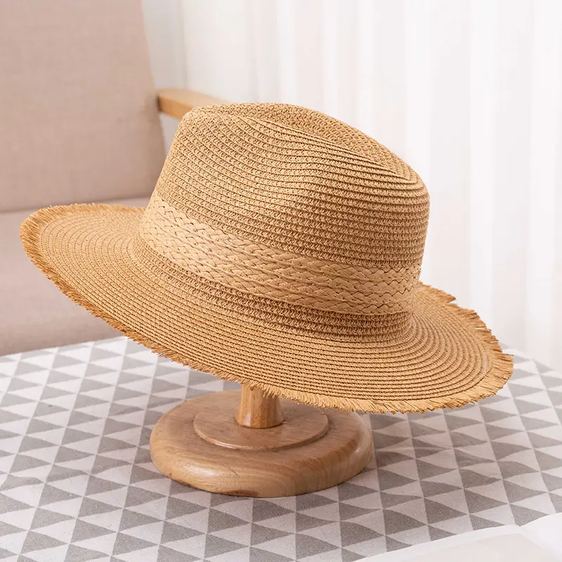 Women Straw Hat Summer Retro Large Bristle Sun Hat - Image 2