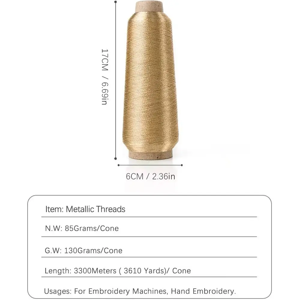 Jingri Factory Direct Sales Ms Type 150D Gold Silver Thread Patch Cross Stitch Computer Embroidery - Image 28