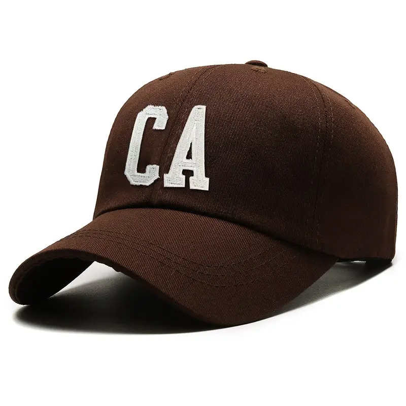 Men's Brown CA Embroidered Baseball Cap - Image 4