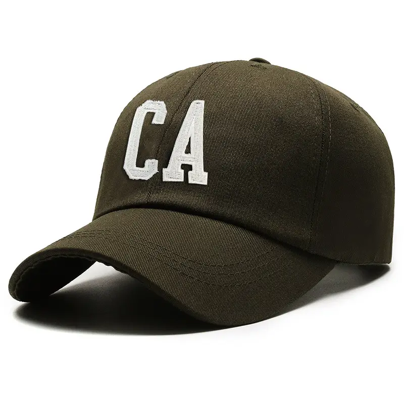 Men's Brown CA Embroidered Baseball Cap - Image 6