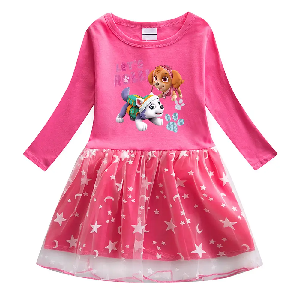 Girls' Purple Unicorn Long Sleeve Dress 2022 - Image 9