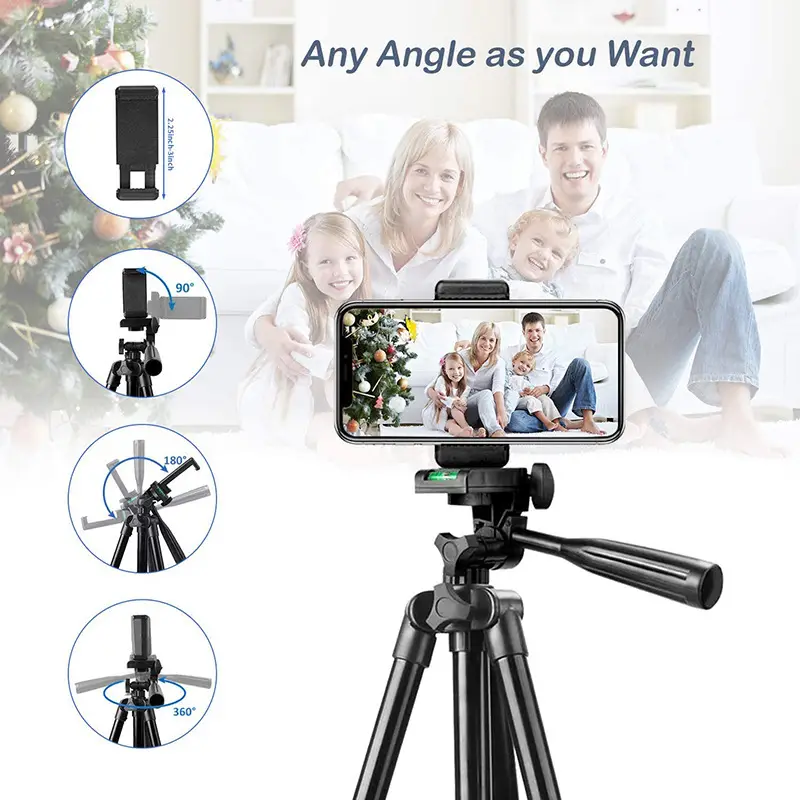 Adjustable Height Tripod Camera Set 2kg Load