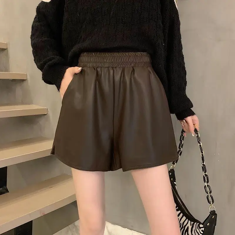 Plus Size Leather Shorts Women Spring Summer 2025 — feature 11