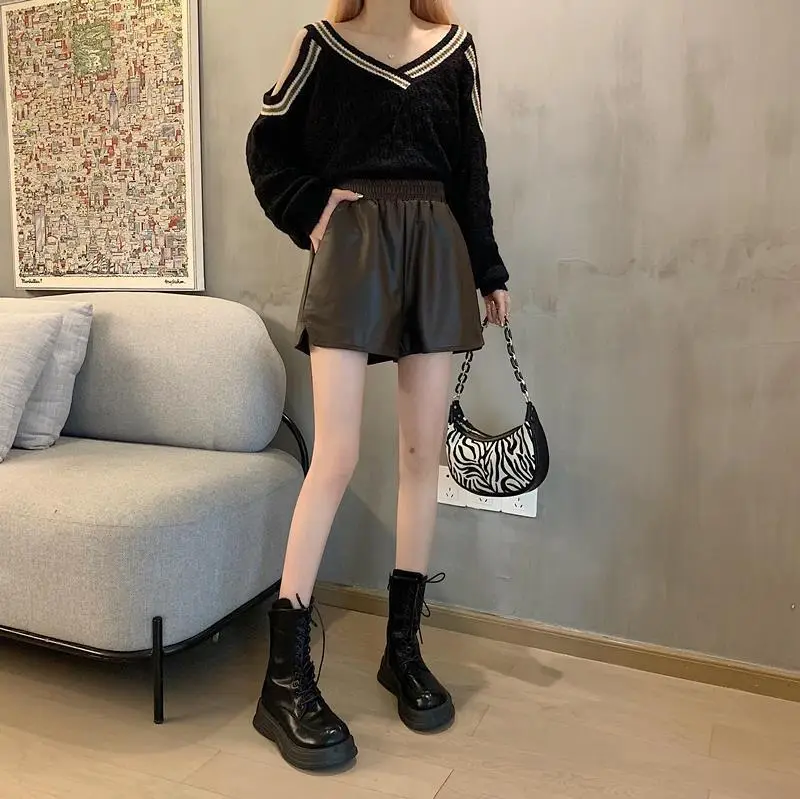 Plus Size Leather Shorts Women Spring Summer 2025 — feature 15