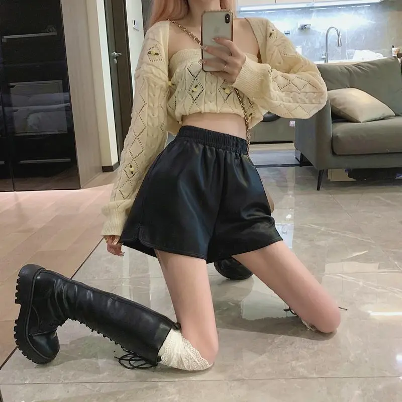 Plus Size Leather Shorts Women Spring Summer 2025 — feature 21