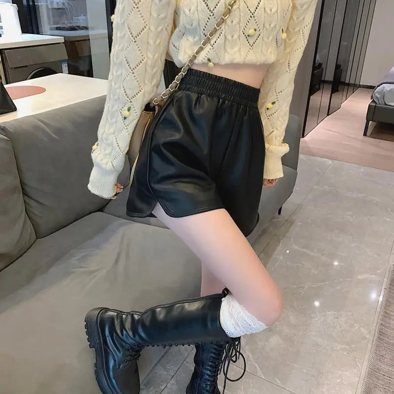 Plus Size Leather Shorts Women Spring Summer 2025 — feature 22
