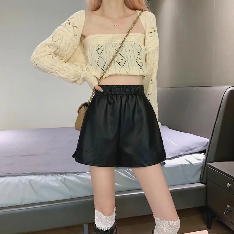 Plus Size Leather Shorts Women Spring Summer 2025 — feature 23