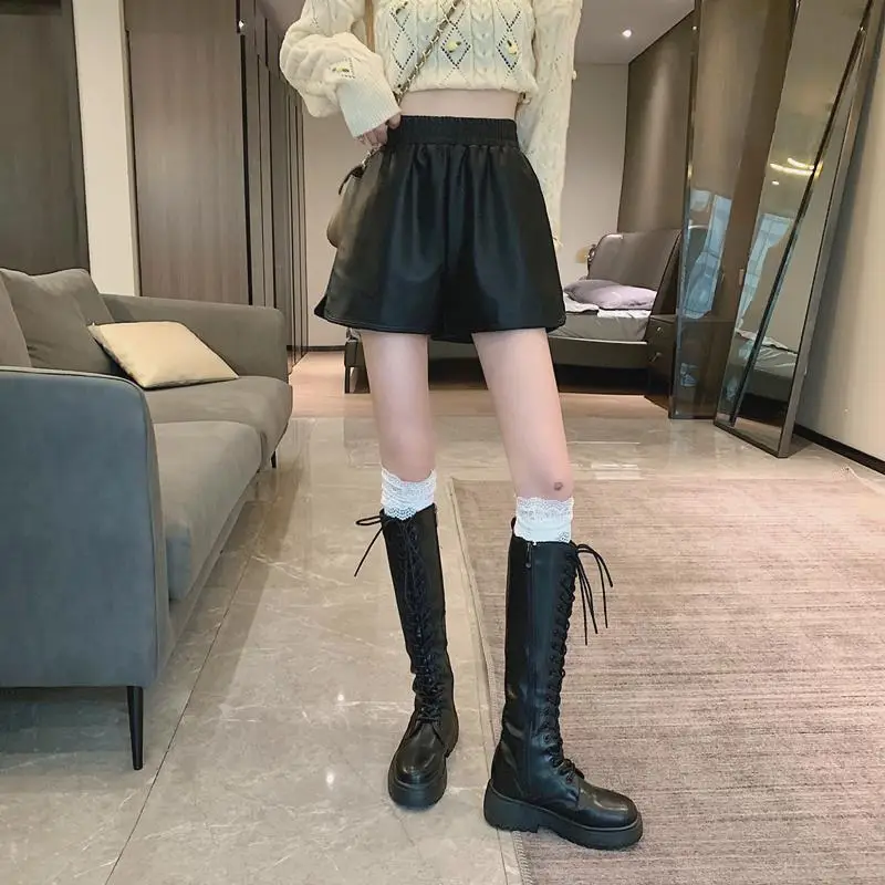Plus Size Leather Shorts Women Spring Summer 2025 — feature 25