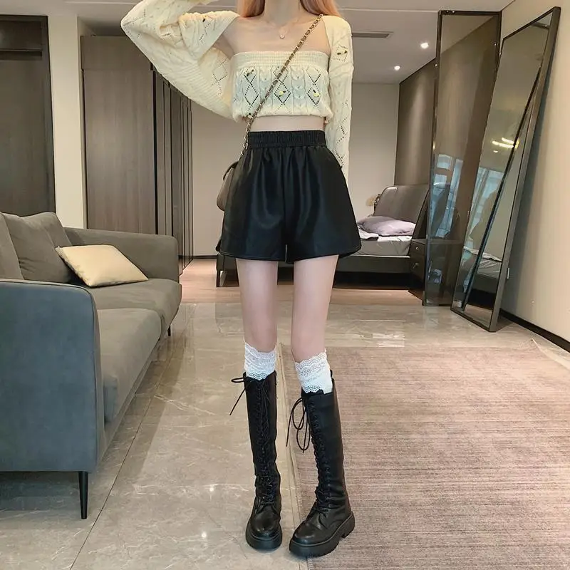 Plus Size Leather Shorts Women Spring Summer 2025 — feature 26