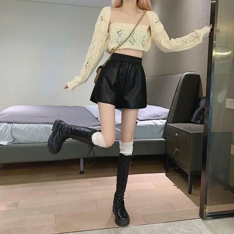 Plus Size Leather Shorts Women Spring Summer 2025 — feature 28