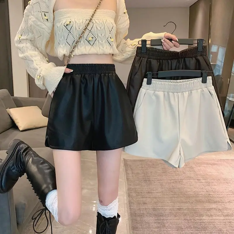 Plus Size Leather Shorts Women Spring Summer 2025 — feature 8