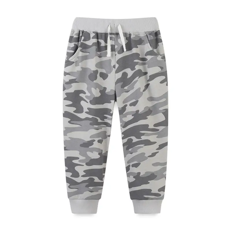 Autumn Camo Lace-Up Boys Pants European Style