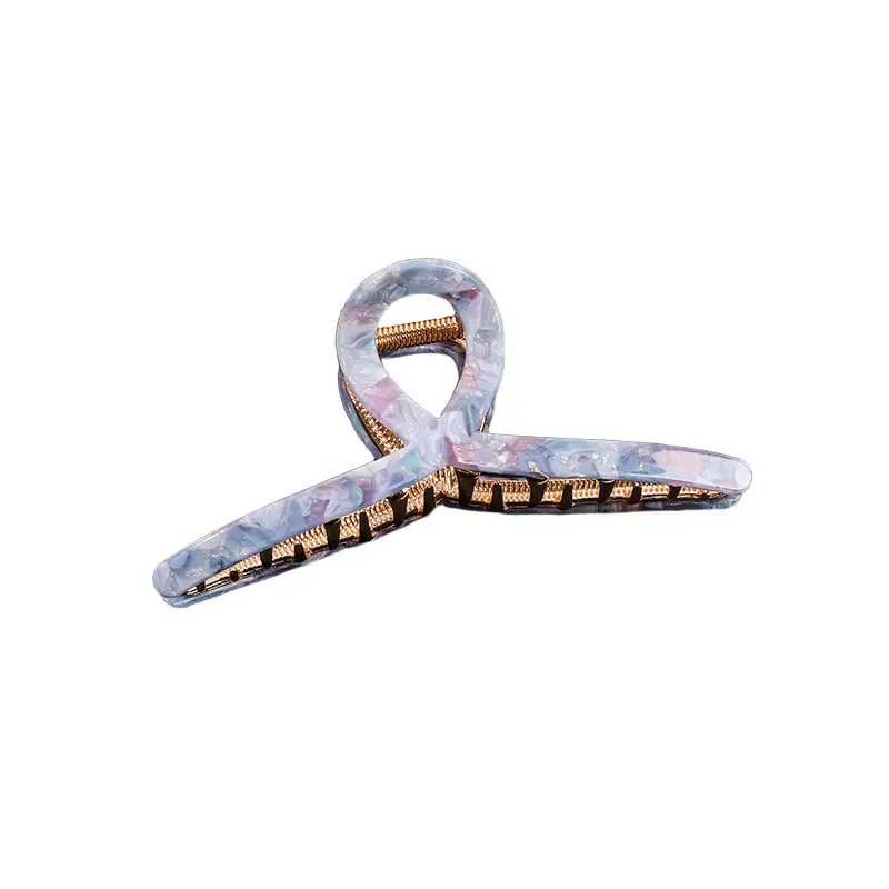 Shark Clip Autumn Winter Real Acetate Korean Marble Pattern - Image 11