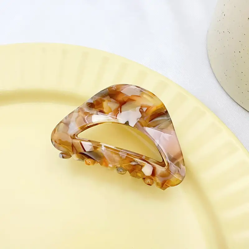 Shark Clip Autumn Winter Real Acetate Korean Marble Pattern - Image 24